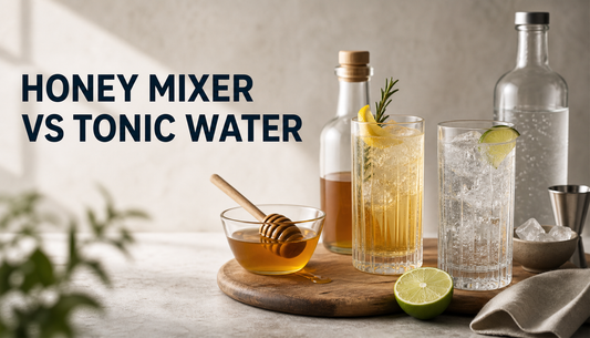 Editorial illustration for Honey Mixer vs Tonic Water: Which One Fits Your Drink?, highlighting Honey mixer vs tonic water at a glance, What tonic water contributes to a drink