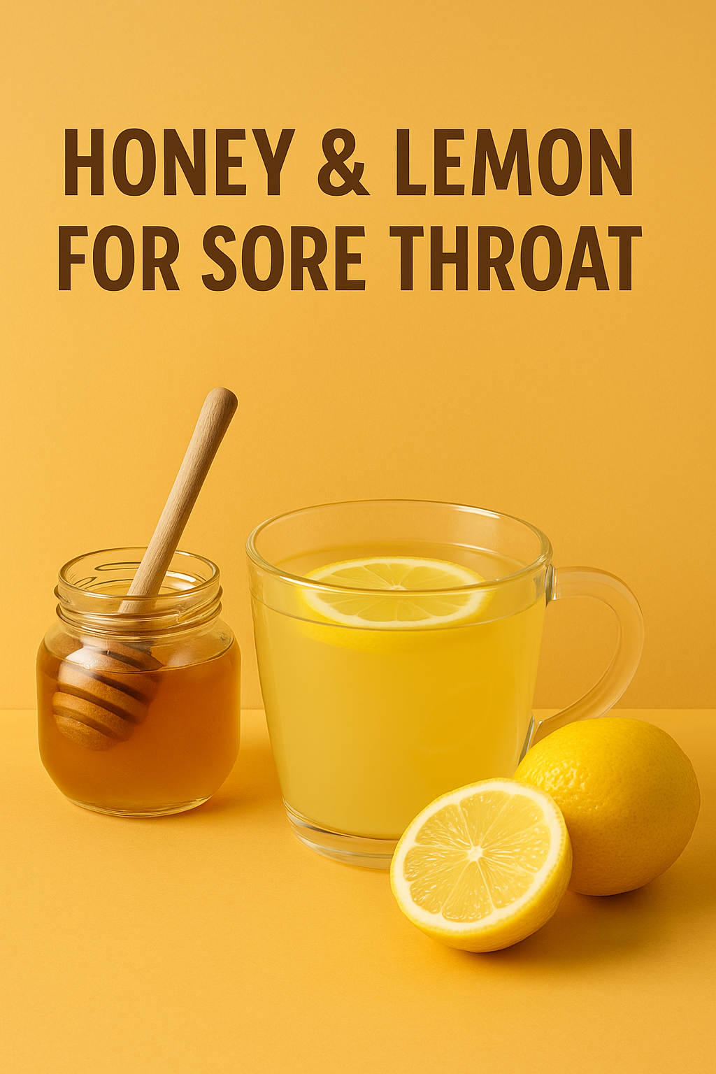 image of honey and lemon drink for sore throat